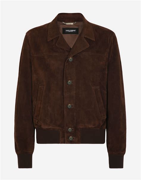 dolce gabbana 5039|Nappa suede bomber jacket in Brown for.